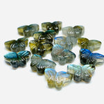 Load image into Gallery viewer, Hand Carved Labradorite Butterfly: Gemstone Jewelry Making (12X7 mm)