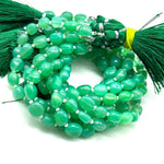 Load image into Gallery viewer, Natural Chrysoprase Nuggets Shape Beads, Green Chryso Chalcedony Tumble Shape Gemstone Beads, 6X8-7-9MM, 8" Smooth Jewelry Making Loose Bead