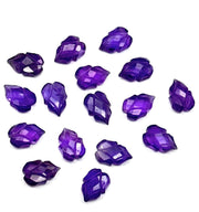 Natural Purple Amethyst Leaf Shape Carving Gemstone Beads, 9X13 MM Leaf Shape Briolette's Beads, Amethyst Faceted Beads For Jewelry Making