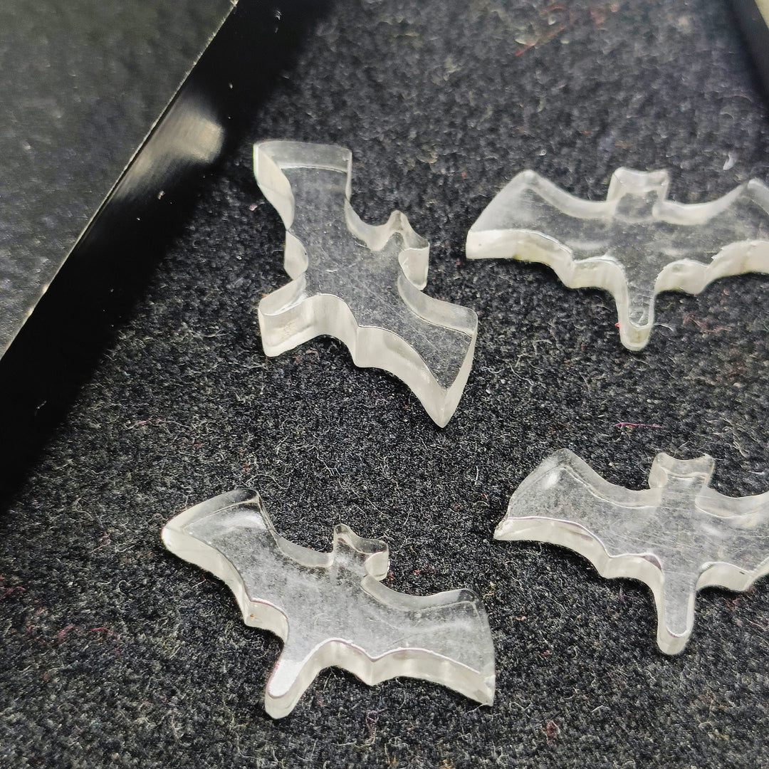 2,3,4,5 Pcs Natural Crystal Quartz Hand Carved Bat Shape, Bat Shape Gemstone For Jewellery, Bat Shape Gemstone, 20X10 mm