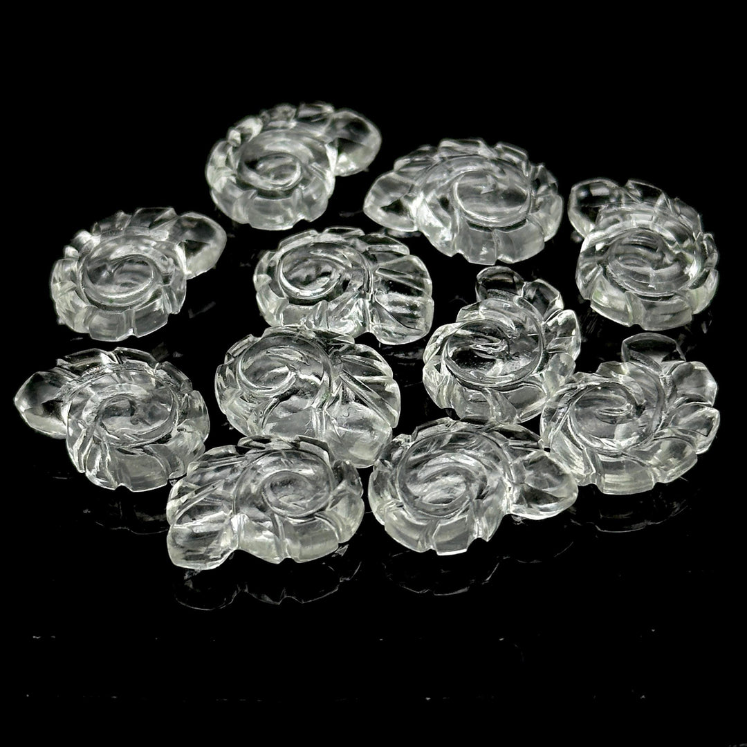 AAA Crystal Quartz Carved Shell Beads, Natural Crystal Quartz Hand Carved Shell Shape Gemstone, Seashell Charm, 16 MM, Snail Shell Diy Beads