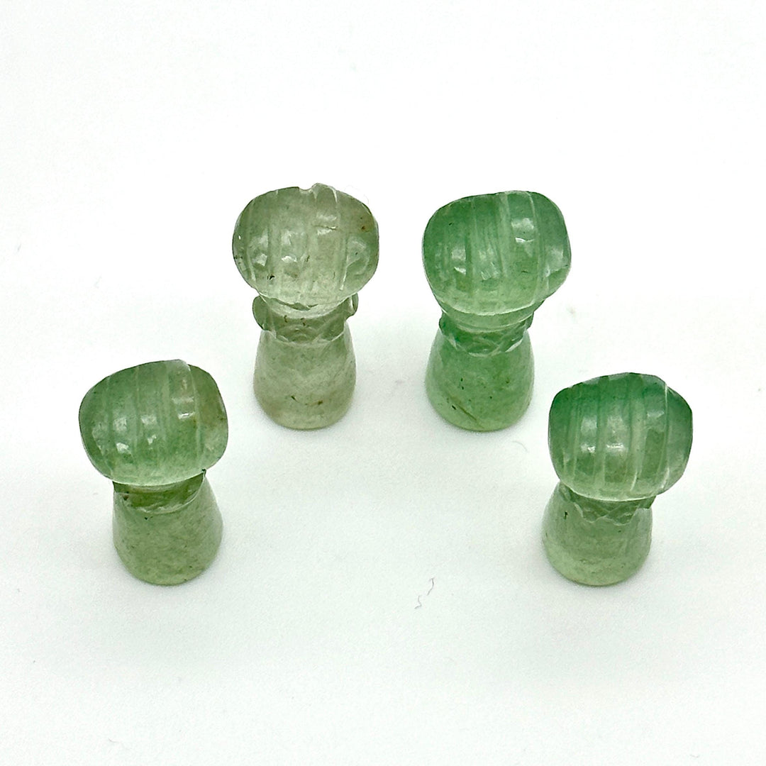 Natural Green Aventurine Hand Shape Carving, Aventurine Punch Shape Stone, 27 MM Loose Hand Fist Charm For Jewelry Making, Hamsa Charms
