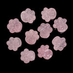 Load image into Gallery viewer, Natural Rose Quartz Hand Carved Dog Paw, AAA+ Quality Gemstone Flat Back Paw Carving, 13 MM Paw Charm, Dog/Cat Cute Paws for Jewelry