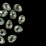 Load image into Gallery viewer, AAA+ Quality Green Amethyst Faceted Pear Shape Beads, 9X12 MM Green Briolette's Beads, Matched Pairs, Jewelry Making Pear Shape Beads
