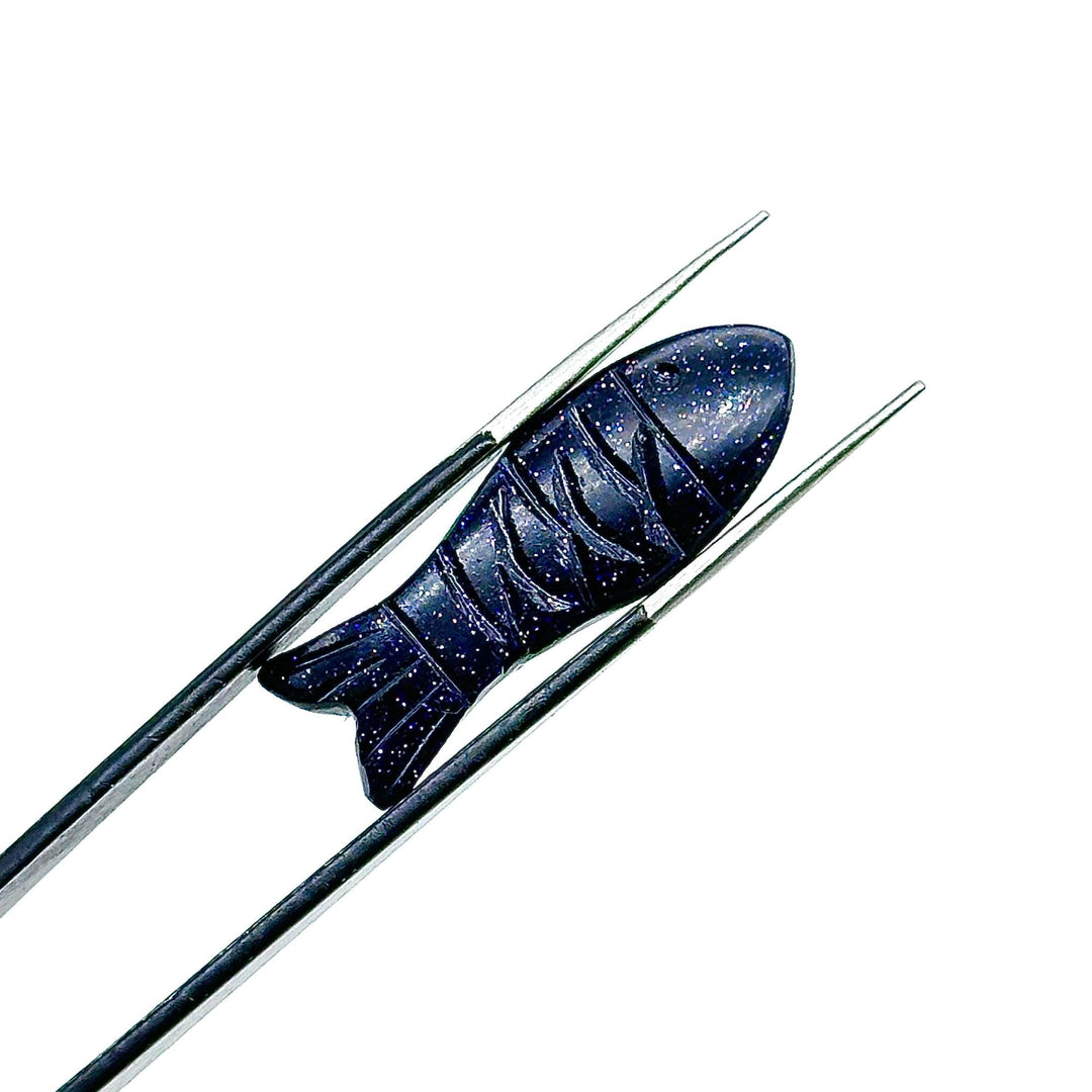 AAA Black Sunstone Handmade Fish Carving, Sunstone Fish Shape Carved Gemstone Briolette's, Jewelry Making Beads, 25 MM Loose Gemstone Fishes