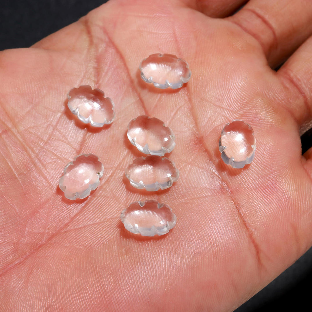 Natural Crystal Quartz Clouds Shape Beads, Faceted Clear Quarz Cloud Shape Beads, Carved Cloud Shape Charms, 12 MM, Loose Carved Briolettes