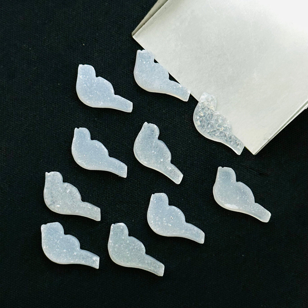 Natural Druzy Hand Carved Bird Shape, Carved Bird Shape Gemstone For Jewlery, Bird Shape Gemstone, 18x7 mm, Little Bird Charms