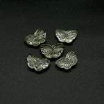 Load image into Gallery viewer, Green Amethyst Butterfly Beads: Carved Gemstone Charms, 11x18mm