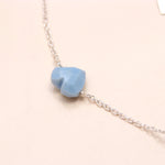 Load image into Gallery viewer, AAA Blue Opal Heart Bracelet, Natural Opal Faceted Heart Beads Bracelet, 925 Silver Bracelet, Handmade Jewelry, Girls Gifts Chain Bracelet