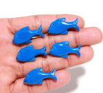 Load image into Gallery viewer, Natural Lapis Lazuli Dolphin Shape Carving, Lapis Lazuli Fish Shape Beads, Jewelry Making Fish Charms, 28 MM, Loose Sea Carved Stone
