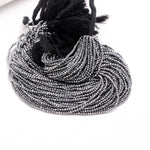 Load image into Gallery viewer, Gun Metal Round Beads, Gun Metal Micro Faceted Round Beads, AAA Metal Gemstone Beads for Jewelry Making, Wholesale Beads, 2-2.5 MM
