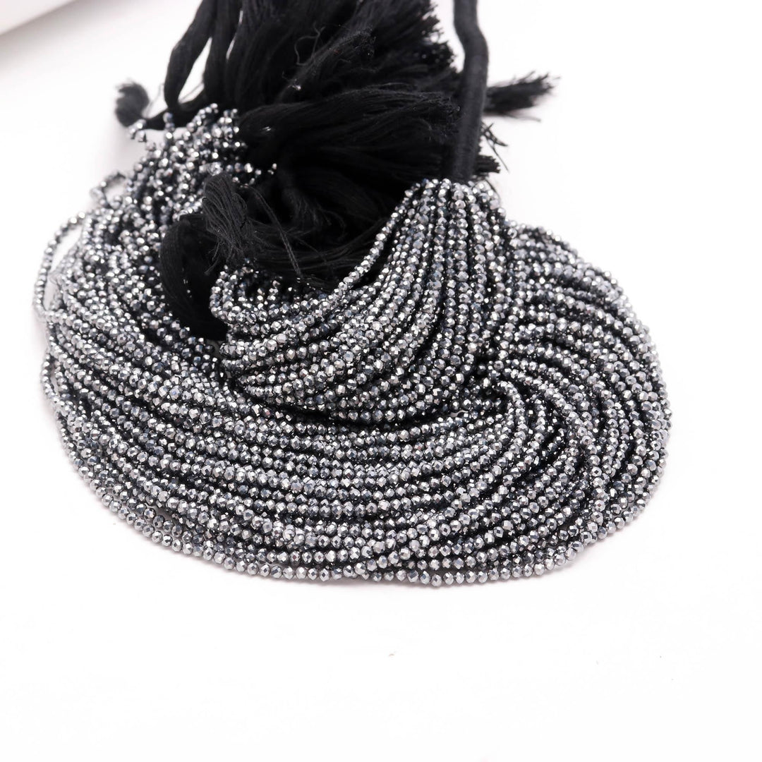 Gun Metal Round Beads, Gun Metal Micro Faceted Round Beads, AAA Metal Gemstone Beads for Jewelry Making, Wholesale Beads, 2-2.5 MM