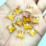Load image into Gallery viewer, Natural Citrine Ninja Star Shape Beads, AAA Citrine Ninja Star Shape Gemstone Briolette's, 11X15 MM Jewelry Making Star Shape Gemstone Beads