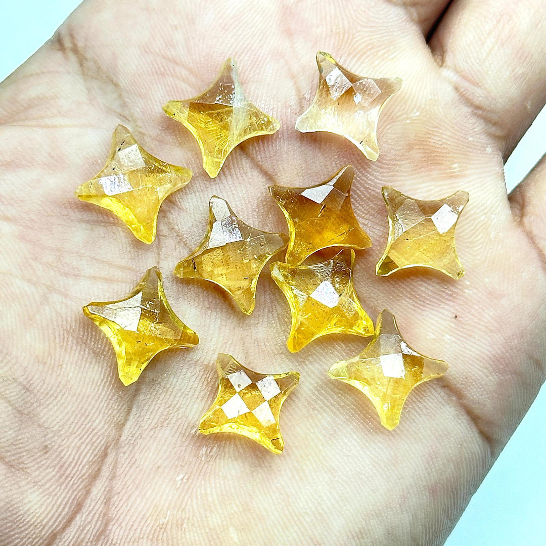 Natural Citrine Ninja Star Shape Beads, AAA Citrine Ninja Star Shape Gemstone Briolette's, 11X15 MM Jewelry Making Star Shape Gemstone Beads