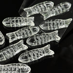 Load image into Gallery viewer, Natural Crystal Quartz Fish Carving Beads, Clear Quartz Carved Fish Gemstone, Jewelry Making Gemstone, 10X30MM