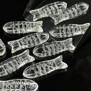 Natural Crystal Quartz Fish Carving Beads, Clear Quartz Carved Fish Gemstone, Jewelry Making Gemstone, 10X30MM