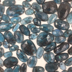 Load image into Gallery viewer, 2 pcs AAA+ Quality Indigo Kyanite freeform Rosecut, Kyanite faceted rosecut, gemstone for jewellery, jewellery making rosecut 10X7 20X14 mm