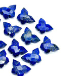 Load image into Gallery viewer, Lapis Lazuli Butterfly Beads: Handmade Faceted Gemstone Charms (14x10 MM)
