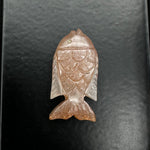 Load image into Gallery viewer, Rare Find Natural Peach Moonstone Handmade Carving Fish ~ Fish Shape Carving Gemstone Hand Carved Fish For Jewelry Only 1 Piece25X15mm