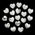 Load image into Gallery viewer, White Howlite Heart Shape Briolette's, Howlite Faceted Heart Shape Beads, Hand Carved Gemstone, Jewelry Making Charms, 10 MM
