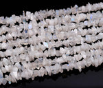 Load image into Gallery viewer, AAA Rainbow Moonstone Uncut Beads Strand, AAA Moonstone Chips Beads for Jewelry Making, 16" Inch Uncut Chip Beads, Freeform Uncuts