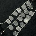 Load image into Gallery viewer, Incarved Crystal Quartz Hexagon Gemstone Beads: Handmade Jewelry Making (11x16 mm)