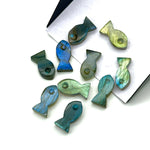 Load image into Gallery viewer, Flashy Natural Labradorite Fish Charm Beads, Fancy Fish Shape Carved Gemstone, 7X14 MM Loose Gemstone Fishes For Jewelry Making, DIY Beads