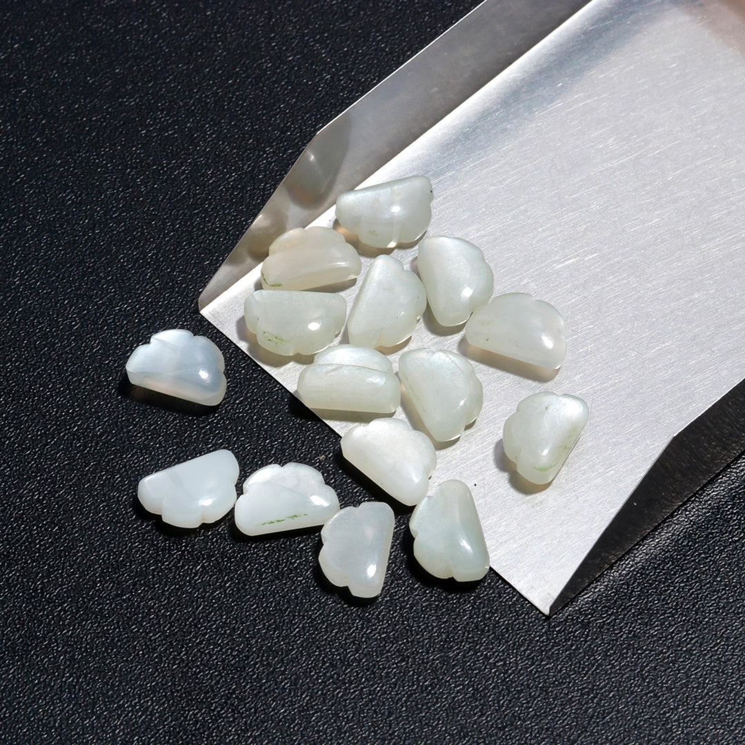 Natural White Moonstone Cloud Shape Beads, AAA Moonstone Cloud Shape Briolettes, Smooth Hand Carved Gemstone, Cloud Shape Charm Beads, 12 MM