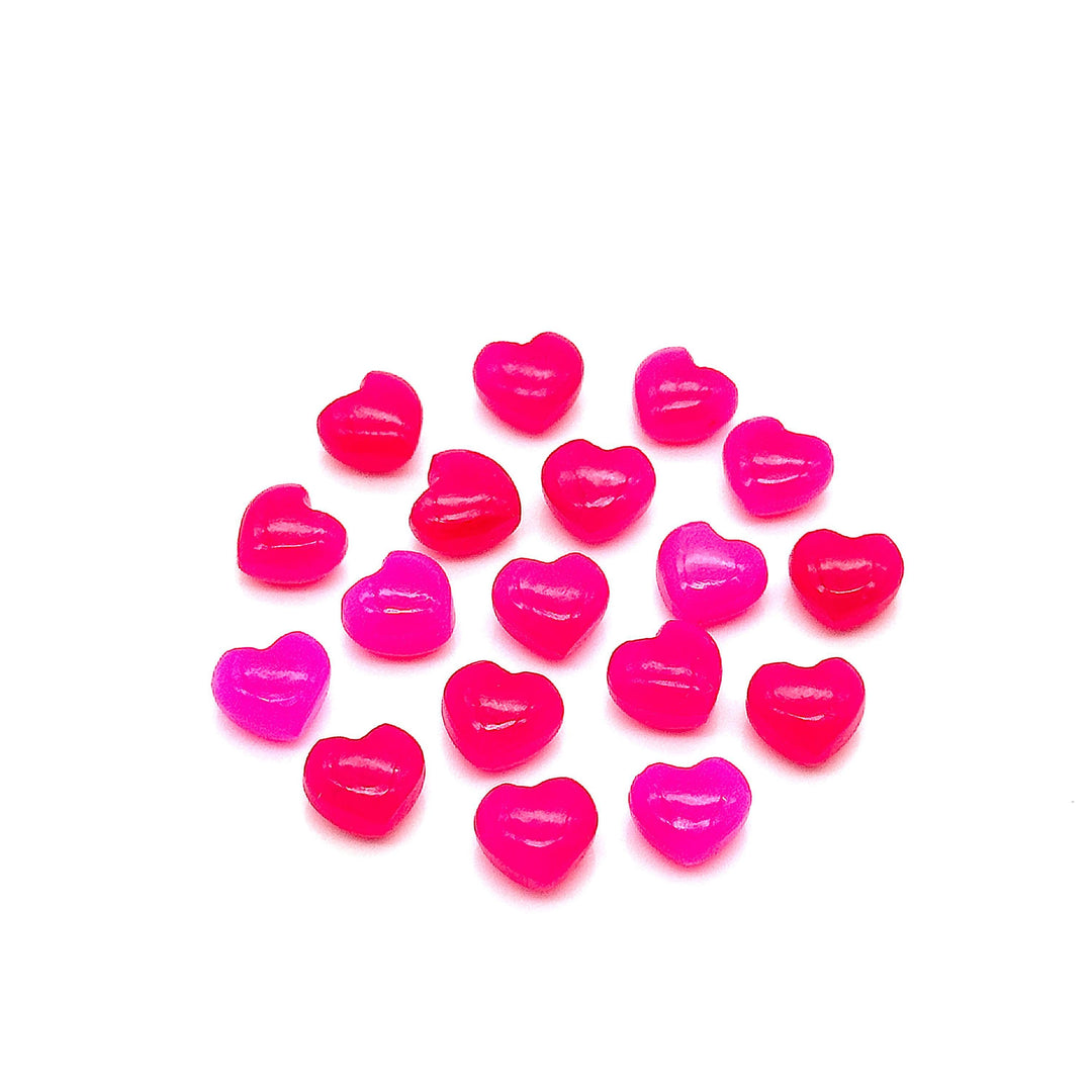 Hot Pink Chalcedony Heart Shape Briolettes, AAA Pink Chalcedony Smooth Heart Shape Beads, Loose Gemstones, 8 MM Heart Charms for Jewelry