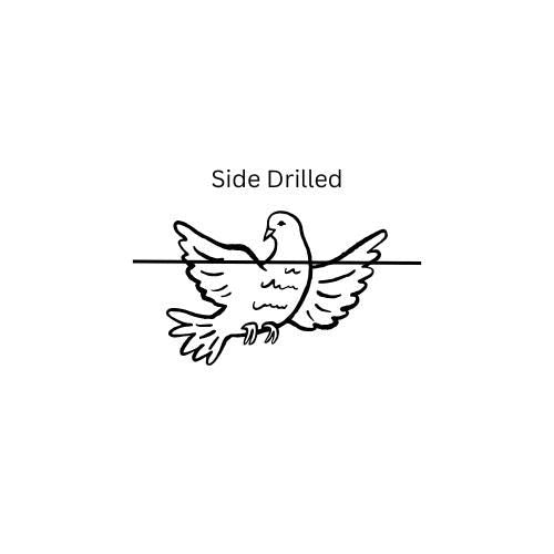 Turquoise Dove Bead, Hand Carved Bird Gemstone, Jewelry Making (12X13 MM) 1 pc