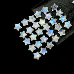Load image into Gallery viewer, Flashy Rainbow Moonstone Star Shape Briolette's, Carved Faceted Star Shape Beads, 8 MM Star Shape Charms, Flashy Gemstone Crystals