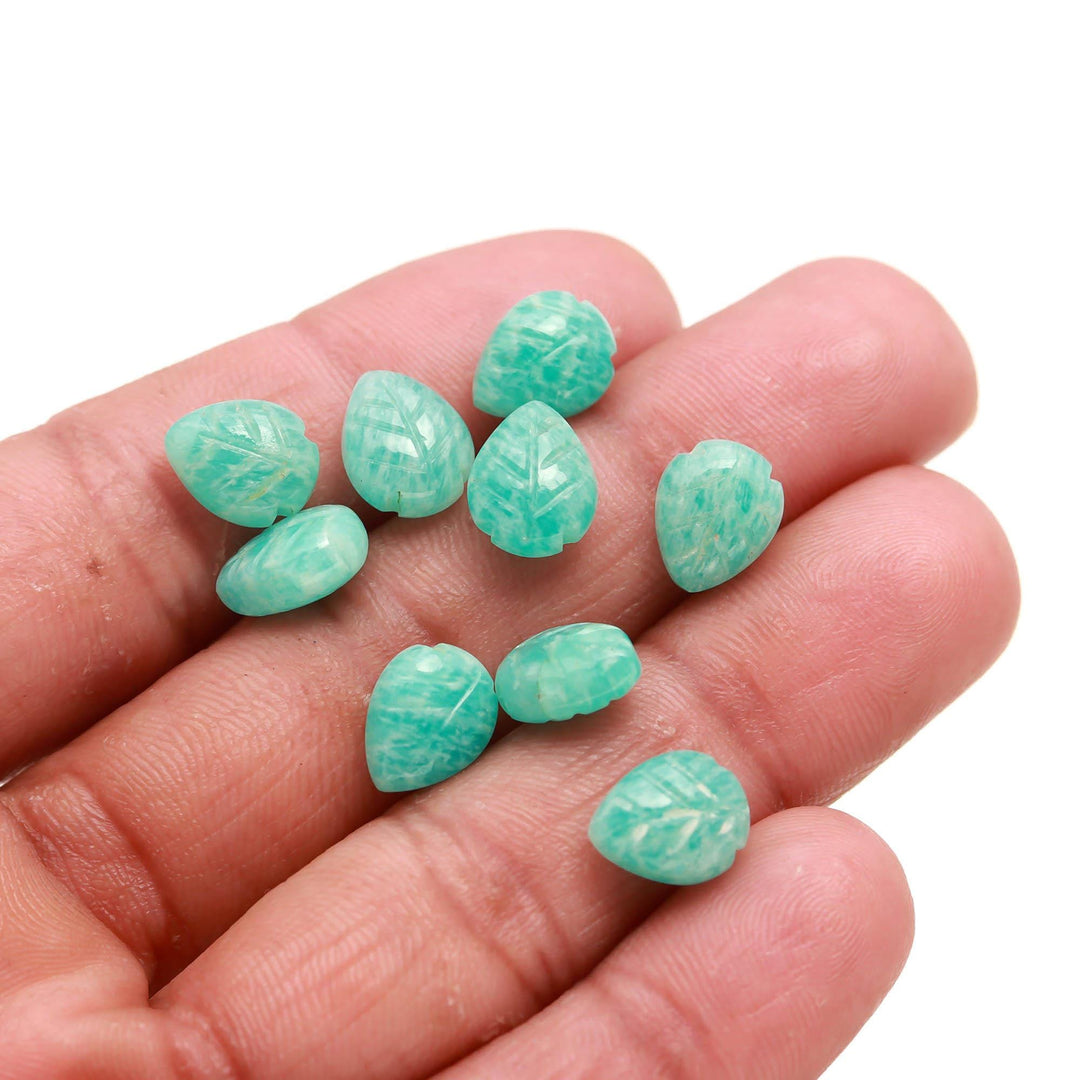 AAA Amazonite Leaf Shape Briolette's, Natural Amazonite Leaf Shape Beads, Wholesale Loose Leaves Charms for Jewelry Making, 10 MM