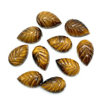 Load image into Gallery viewer, Natural Tiger Eye Leaf Shape Briolettes, AAA Tiger Eye Hand Carved Leaf Shape Gemstone Beads, Leaf Beads, 14 MM Loose Leaf Charms