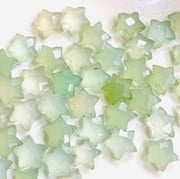 Amazing Aqua Chalcedony Star Shape Briolettes, Faceted Hand Carved Star Shape Gemstone Beads For Jewlery, Blue Chalcedony Star Charms, 10 MM