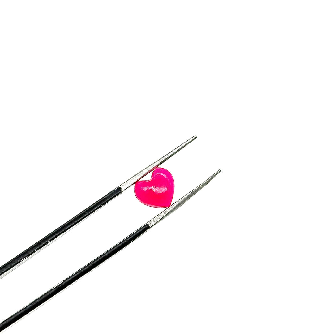 Hot Pink Chalcedony Heart Shape Briolettes, AAA Pink Chalcedony Smooth Heart Shape Beads, Loose Gemstones, 8 MM Heart Charms for Jewelry