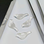 Load image into Gallery viewer, 2,3,4,5 Pcs Natural Crystal Quartz Hand Carved Bird Shape, Carved Bird Shape Gemstone For Jewellery, Bird Shape Gemstone, 20X8 mm