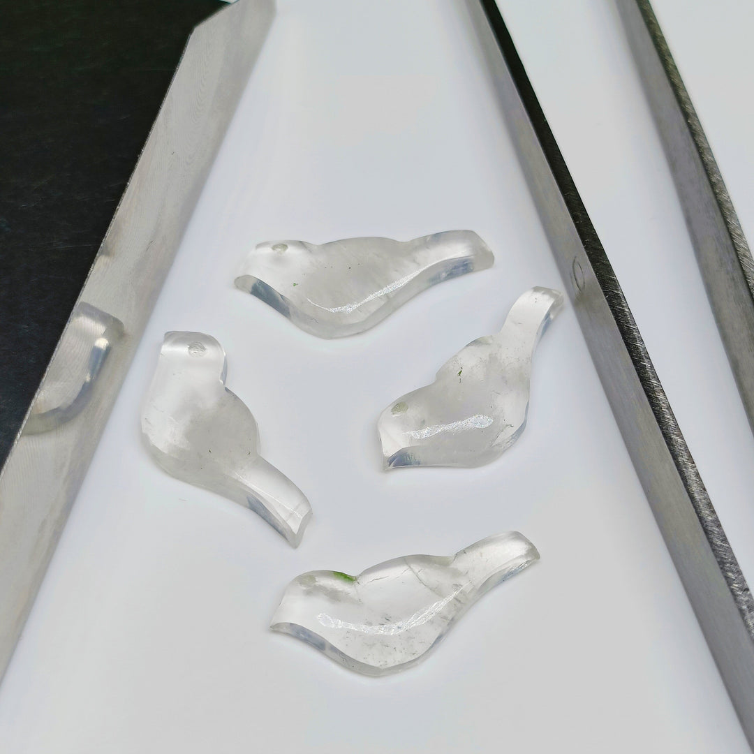 2,3,4,5 Pcs Natural Crystal Quartz Hand Carved Bird Shape, Carved Bird Shape Gemstone For Jewellery, Bird Shape Gemstone, 20X8 mm
