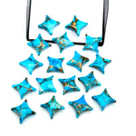 Load image into Gallery viewer, Natural Copper Turquoise Ninja Star Shape Carving Beads, Fancy Star Shape Gemstone Beads, 11X15 MM Jewelry Making Star Shape Briolette Beads