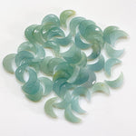 Load image into Gallery viewer, 2,3,4,5 Pcs Natural Aquamarine Hand Carved Moon Shape Briolettes, Carved Moon Shape Gemstone For Jewellery, Moon Shape Briolettes 17mm