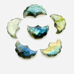 Load image into Gallery viewer, 2,3,4,5,6 Pcs Natural Labradorite faceted eagle Shape gemstone, Faceted Hand Carved eagle gemstone, fancy Shape Gemstone,16X10 mm