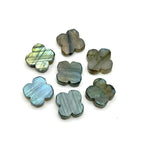 Load image into Gallery viewer, Natural Labradorite Clover Shape Beads, AAA Labradorite Four Leaf Clover Shape Gemstone, Loose Wholesale Beads for Jewelry, 12 MM