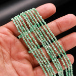 Load image into Gallery viewer, Natural Emerald Faceted Round Beads, Green Emerald Micro Faceted Beads, 2 MM Emerald Beads for Jewelry, 13 Inches