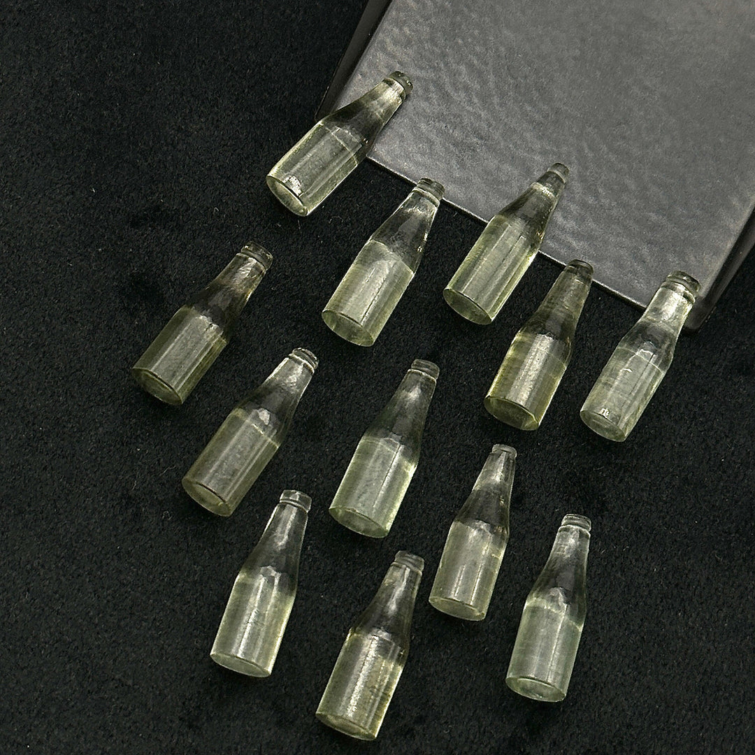 Miniature Natural Green Amethyst Bottle Carving Beads, Bottle Shape Carved Gemstone, Jewelry Making Charms, 7X21 MM Amethyst Tiny Bottle