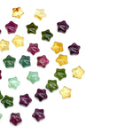 Load image into Gallery viewer, Natural Tourmaline Little Stars, Flat Back Smooth Star Shape Beads, 5 MM Star Shape Gemstone for Jewlery, Colorful Carving Star Beads