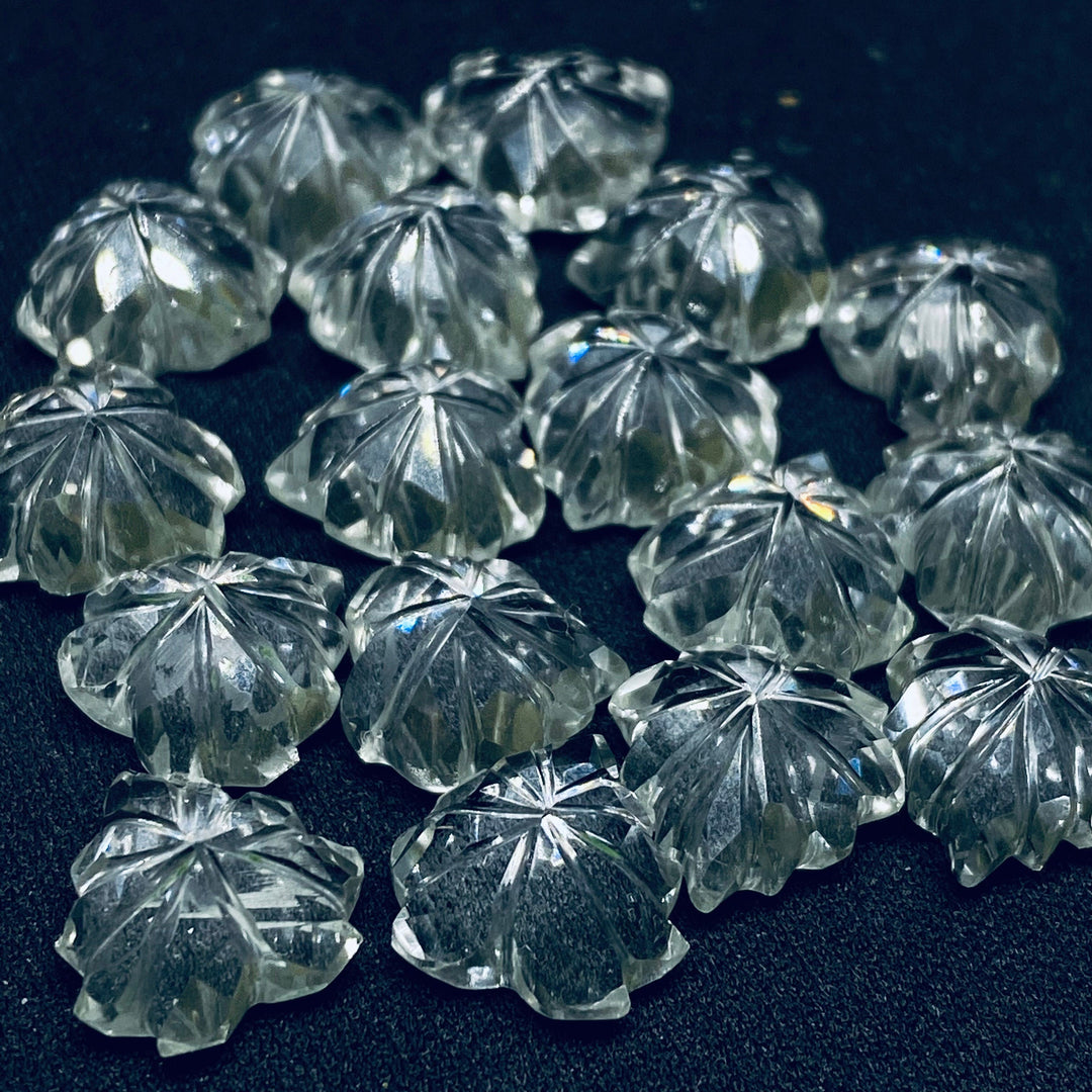 2,5,6,7,8,9,10 pcs Natural Crystal Quartz Hand Carved Heart Shape, Carved Heart Shape Gemstone For Jewellery, Heart Shape Carving 10 mm