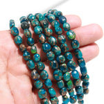 Load image into Gallery viewer, Neon Blue Mohave Turquoise Smooth Tumble Shape Beads 8-9 MM, Wholesale Loose Gemstone Tumble Beads for Jewelry Making,