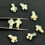 Load image into Gallery viewer, Dalmation Jasper Cross Shape Beads ~ Dalmation Jasper Carvigs Gemstone Beads ~ Faceted Cross Beads ~ 15 MM Cross Charm Beads ~ Holy Cross