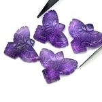 Load image into Gallery viewer, AAA Purple Amethyst Eagle Shape Carved Stone, Natural Amethyst Hand Carved Eagle Shape Gemstone, Jewelry Making, Bird Shape Carving, 30 MM