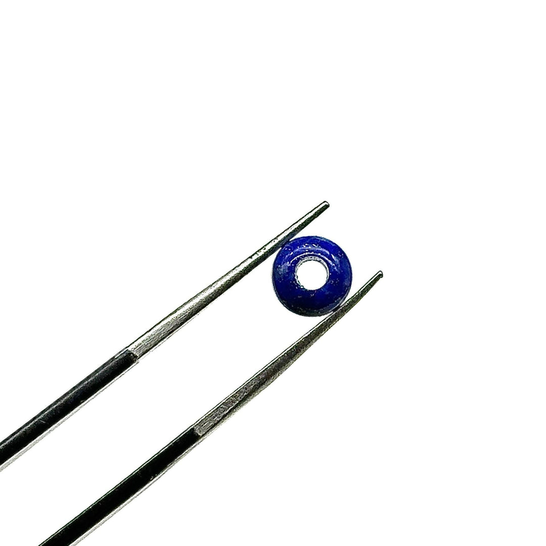 AAA Lapis Lazuli Donut Shape Beads, Natural Mini Black Onyx Donut Carving Stone, Loose Donut Shape Charm Beads, Energy Healing Stone 6MM