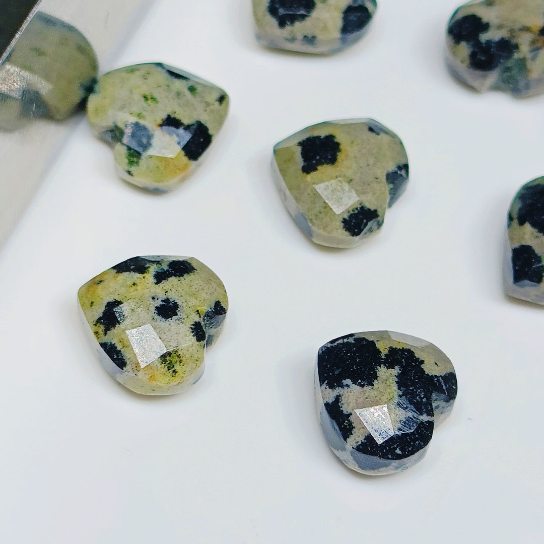 5,6,7,8,9,10 Pcs 100% Natural Jesper Heart Shape Faceted Briolettes, Heart Shape Faceted Gemstone, loose Gemstone  For Jewellery 8 mm